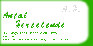 antal hertelendi business card